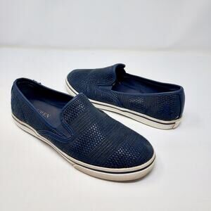 Ralph Lauren Blue Weave "Janis" Slip On Shoes Size 6